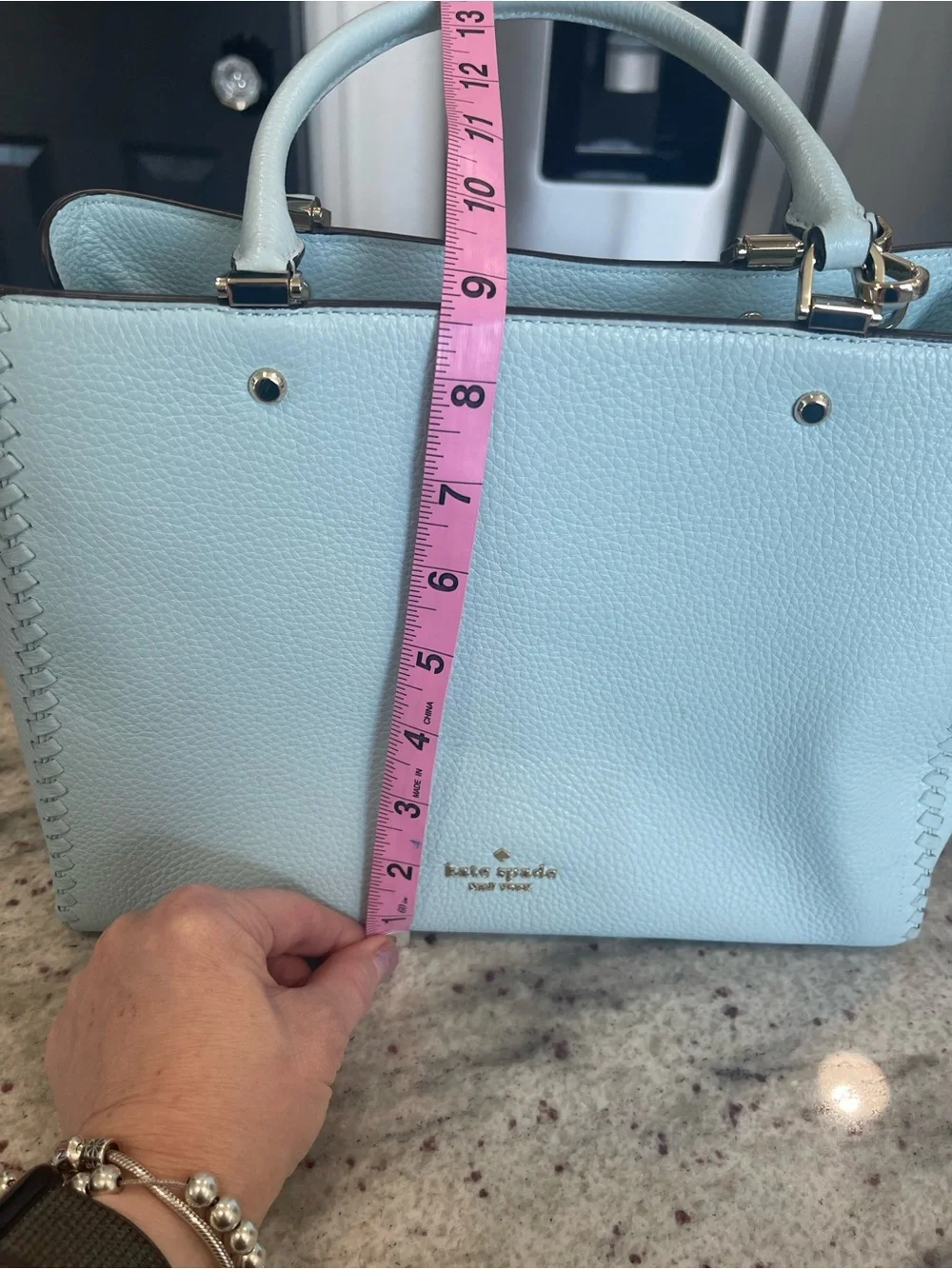 kate spade Powder Blue Pebbled Leather Satchel